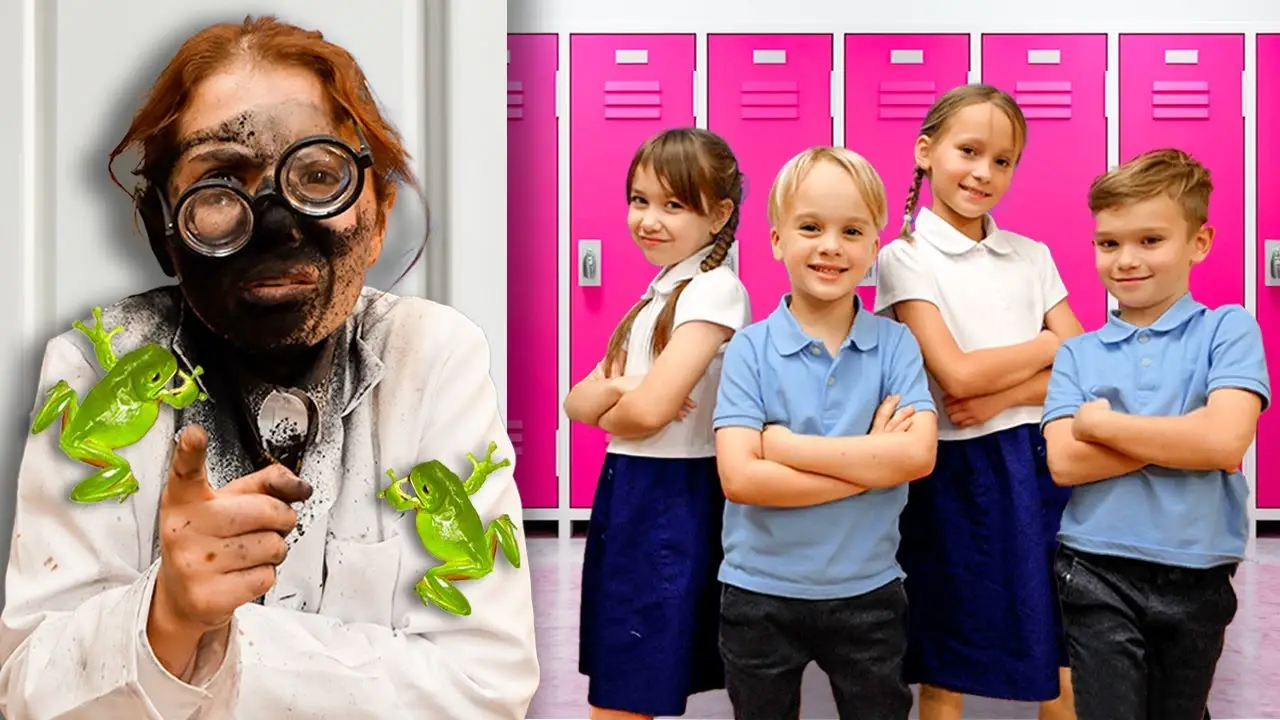 Cardboard School Adventure - New story for kids